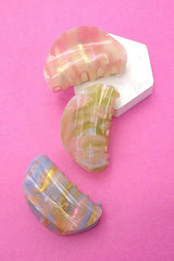 JUMBO HALF MOON CELLULOSE HAIR CLAW CLIPS
