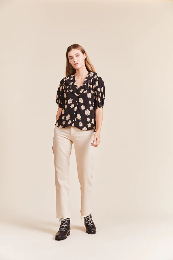 FAYE BLOUSE IN GARDENIA PRINT