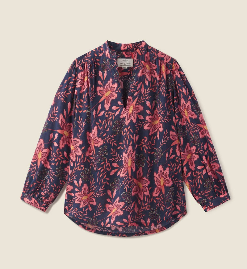 BAILEY BLOUSE IN PINK GERANIUM
