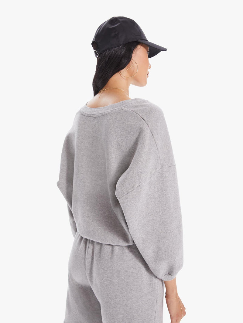 THE 3/4 SLEEVE V-NECK LOOSEN UP IN HEATHER GREY