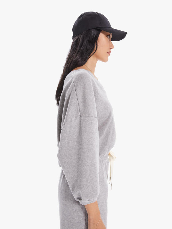 THE 3/4 SLEEVE V-NECK LOOSEN UP IN HEATHER GREY