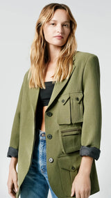 SURPLUS BLAZER IN ARMY