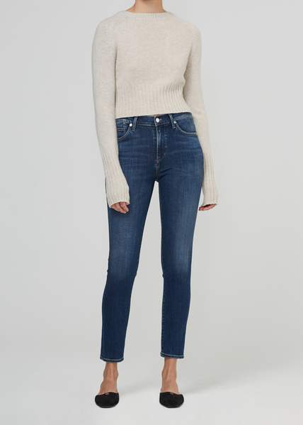 ROCKET ANKLE MID RISE SKINNY IN MORELLA