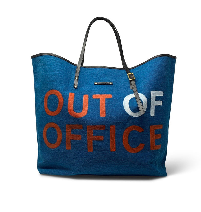 OUT OF OFFICE HANDPAINTED TOTE