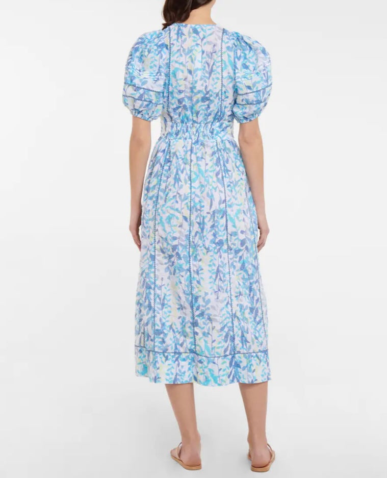 MIDI DRESS REINE IN BLUE ESTEREL