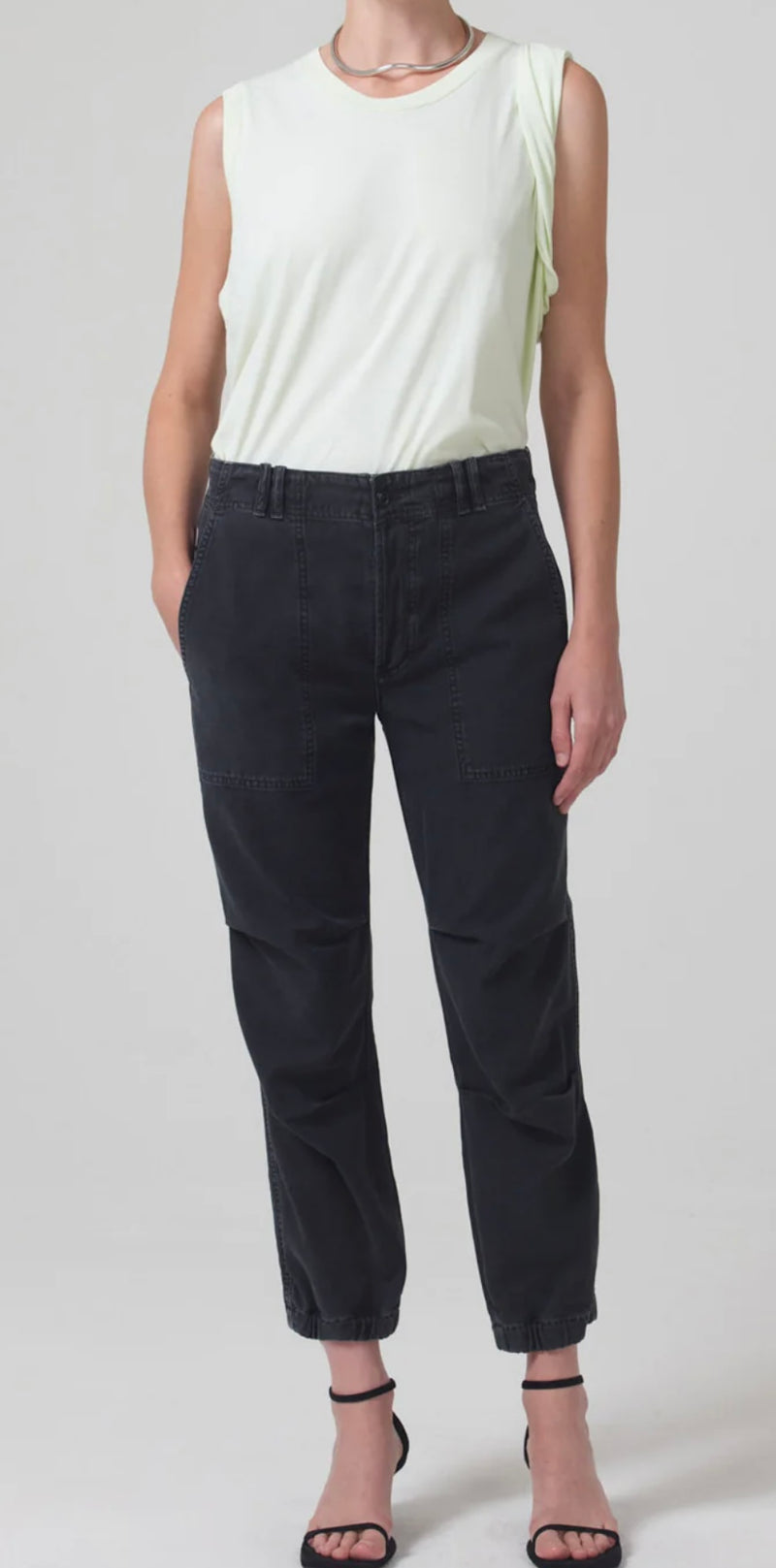 AGNI UTILITY TROUSER IN WASHED BLACK